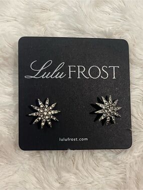 Lulu Frost Electra Stud Clear Crystal Starburst Stud Earrings